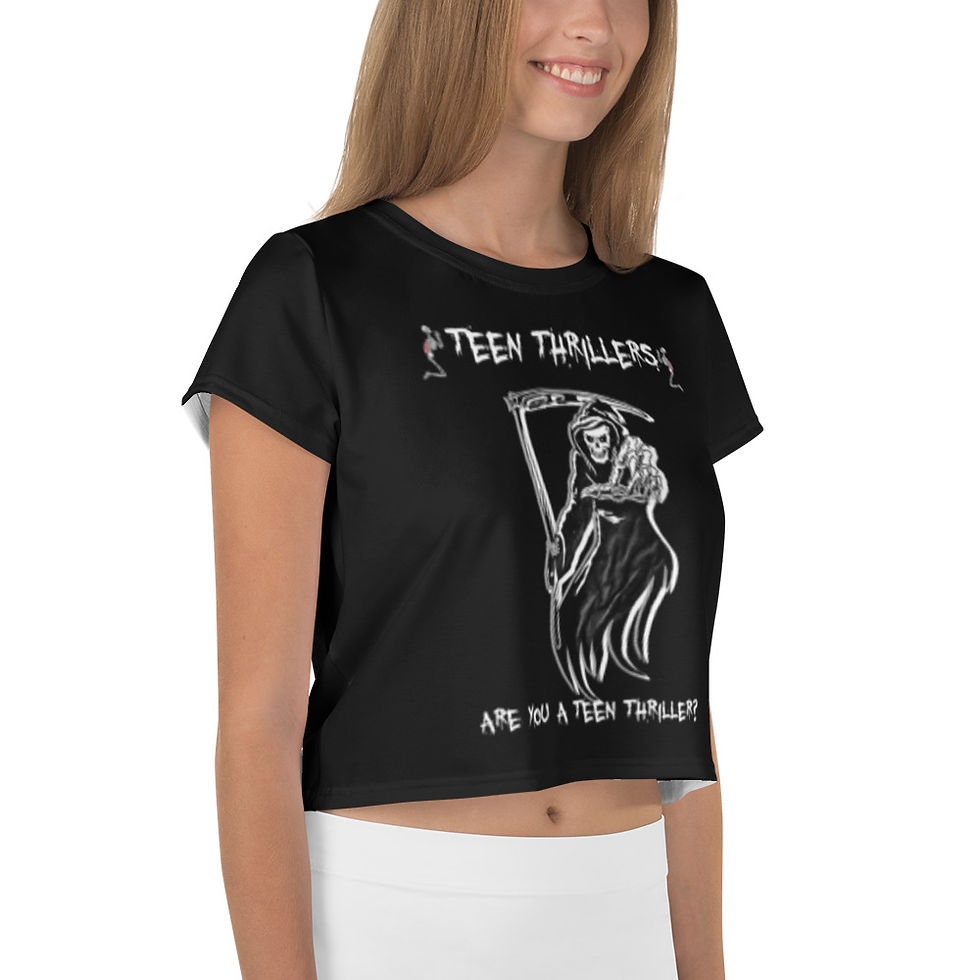Thumbnail: Official Teen Thriller's Halloween Black Crop Tee