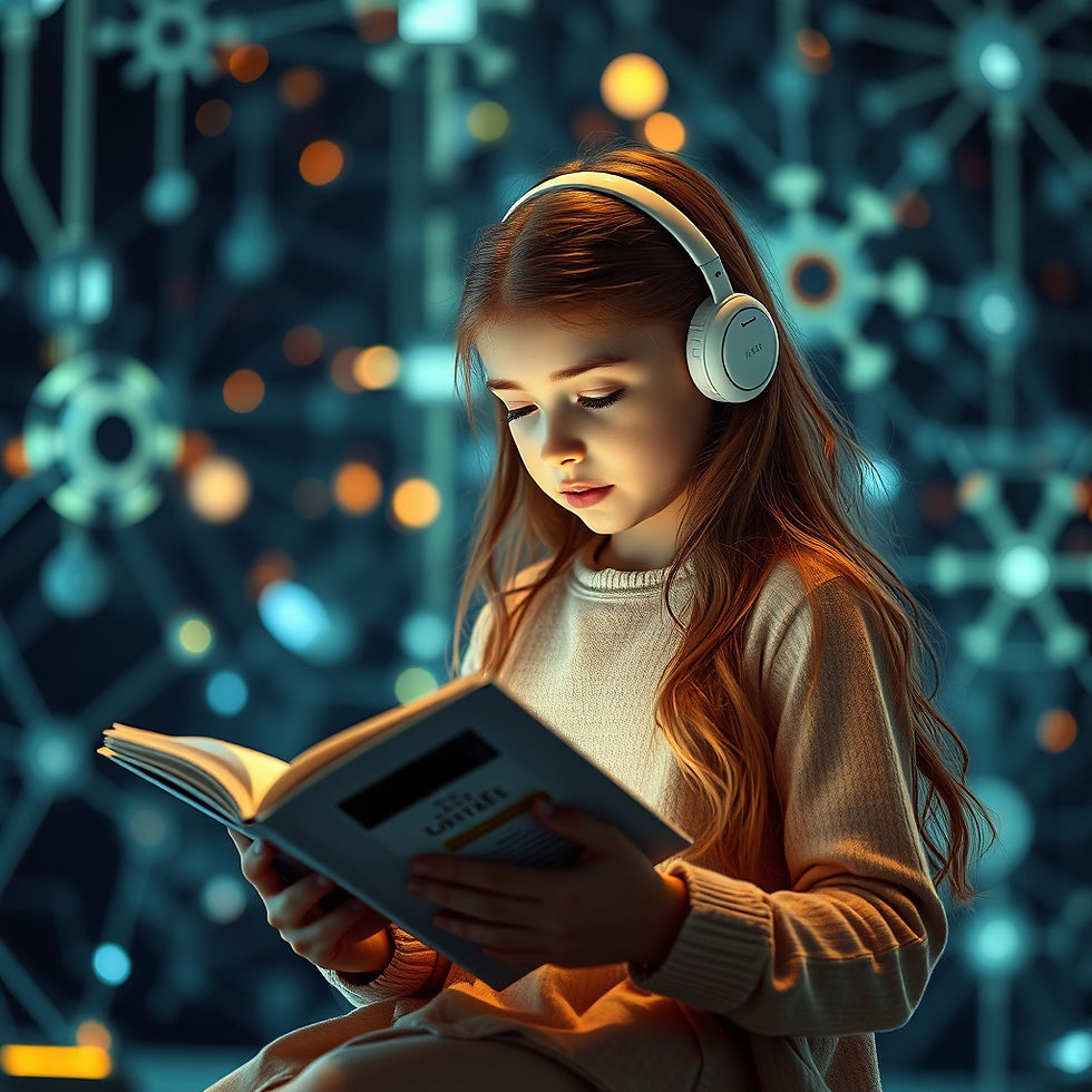 a girl reading book in the world of artificial intelligence.jpg