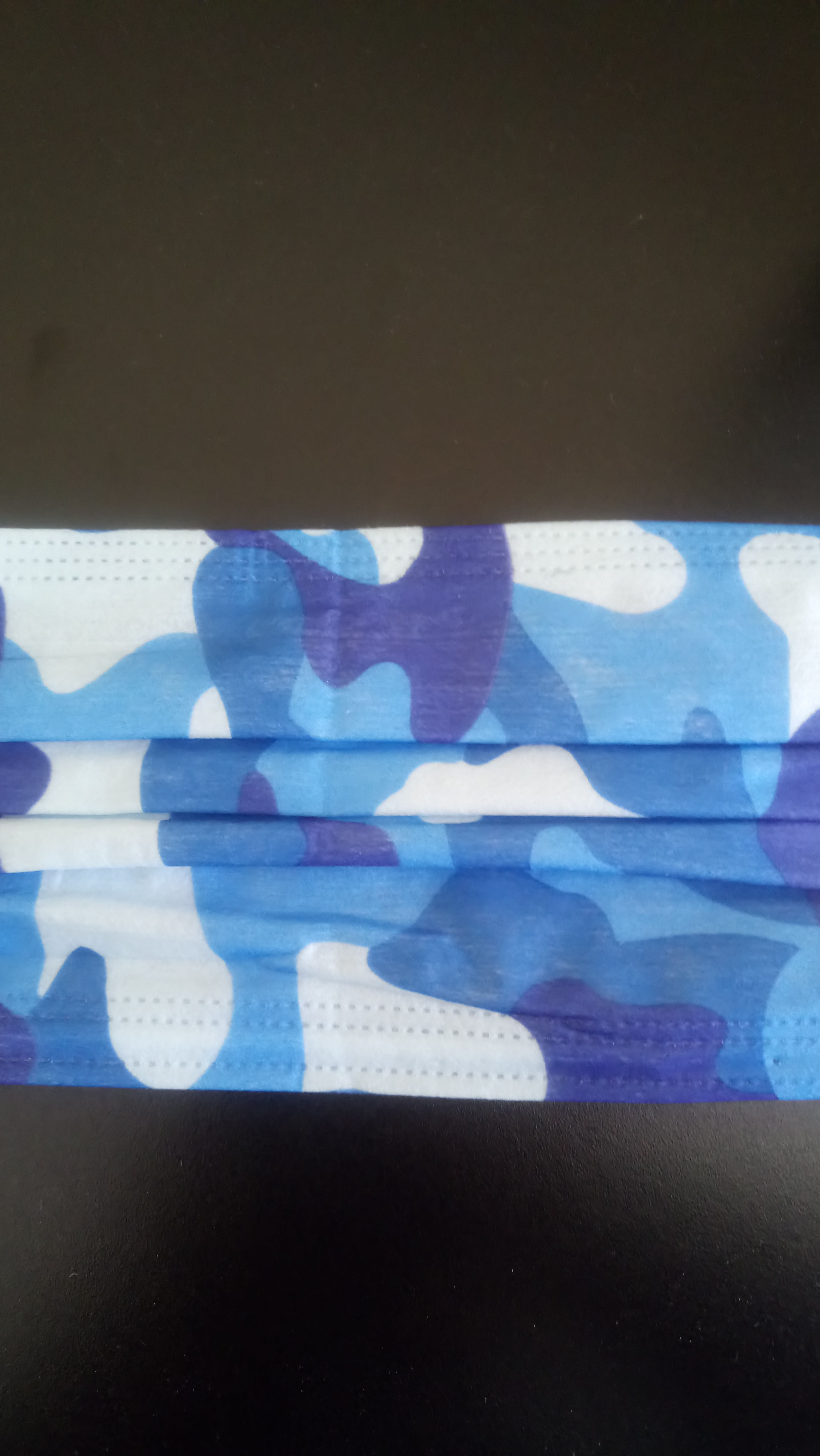 Cubre bocas de camuflaje azul
