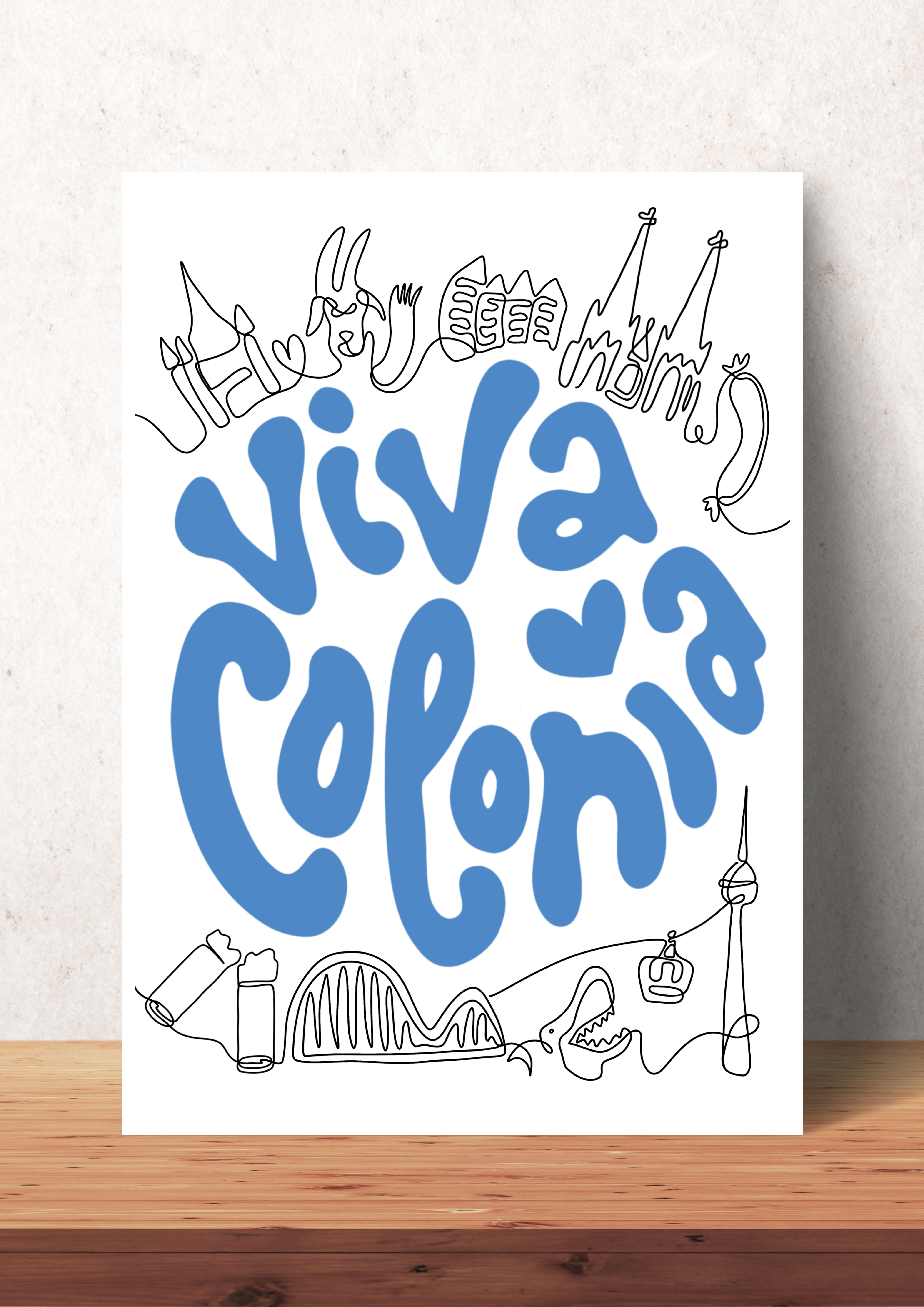 KÖLN PRINT - Viva Colonia BLAU