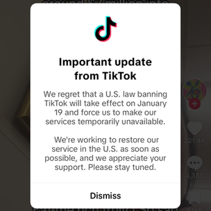 LIVIN' LA VIDA LUNA: back after a 12 hour tiktok ban 