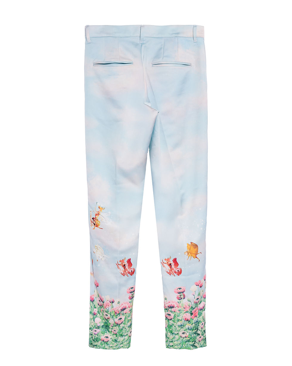 サムネイル： Blooming fairy land satin slacks