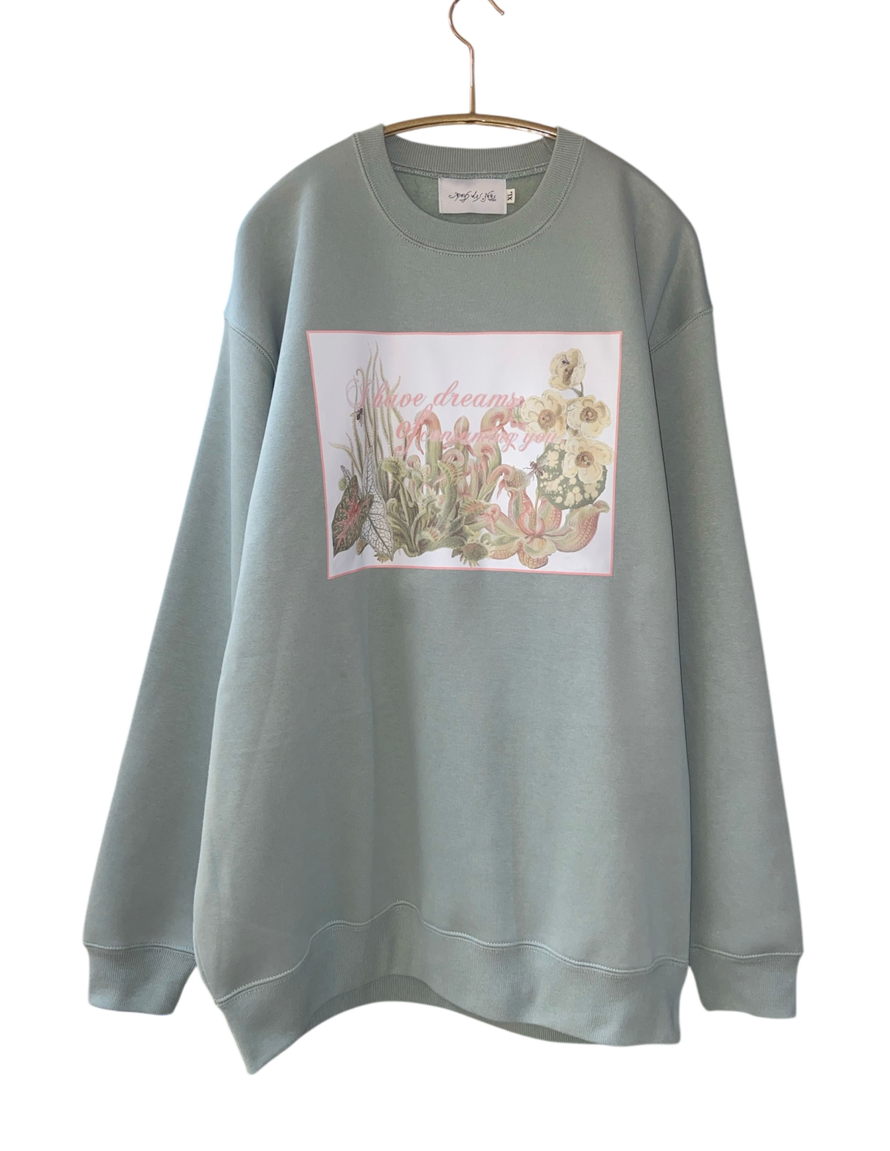 mucilage sweat top smoky pale green