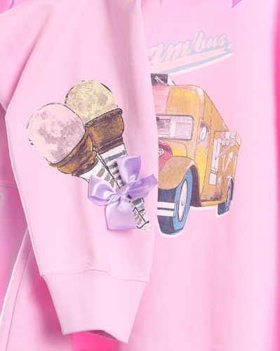 Ice Cream Bus cropped ribbon hoodie | pays des fees