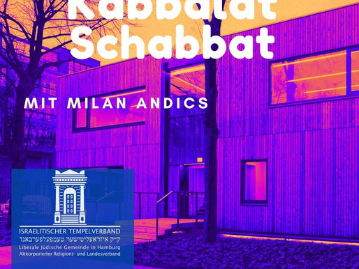 Herzliche Einladung zum Kabbalat Schabbat am 19.04.2024 mit Kantor Milan Andics