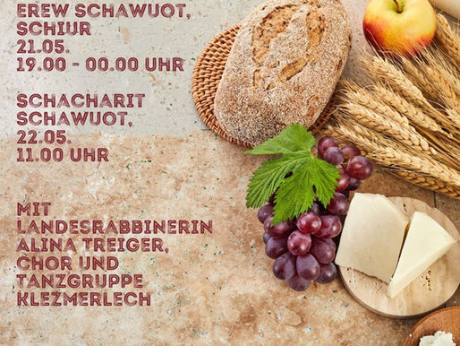 Herzliche Einladung zum Schawuot 2026/5786 beim ITVHH-LJGH e.V