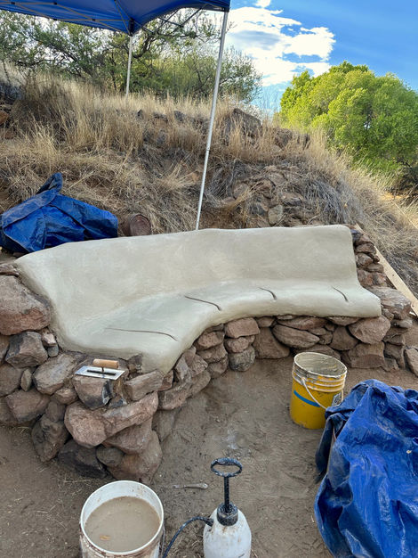 Clay Plaster Process Photo