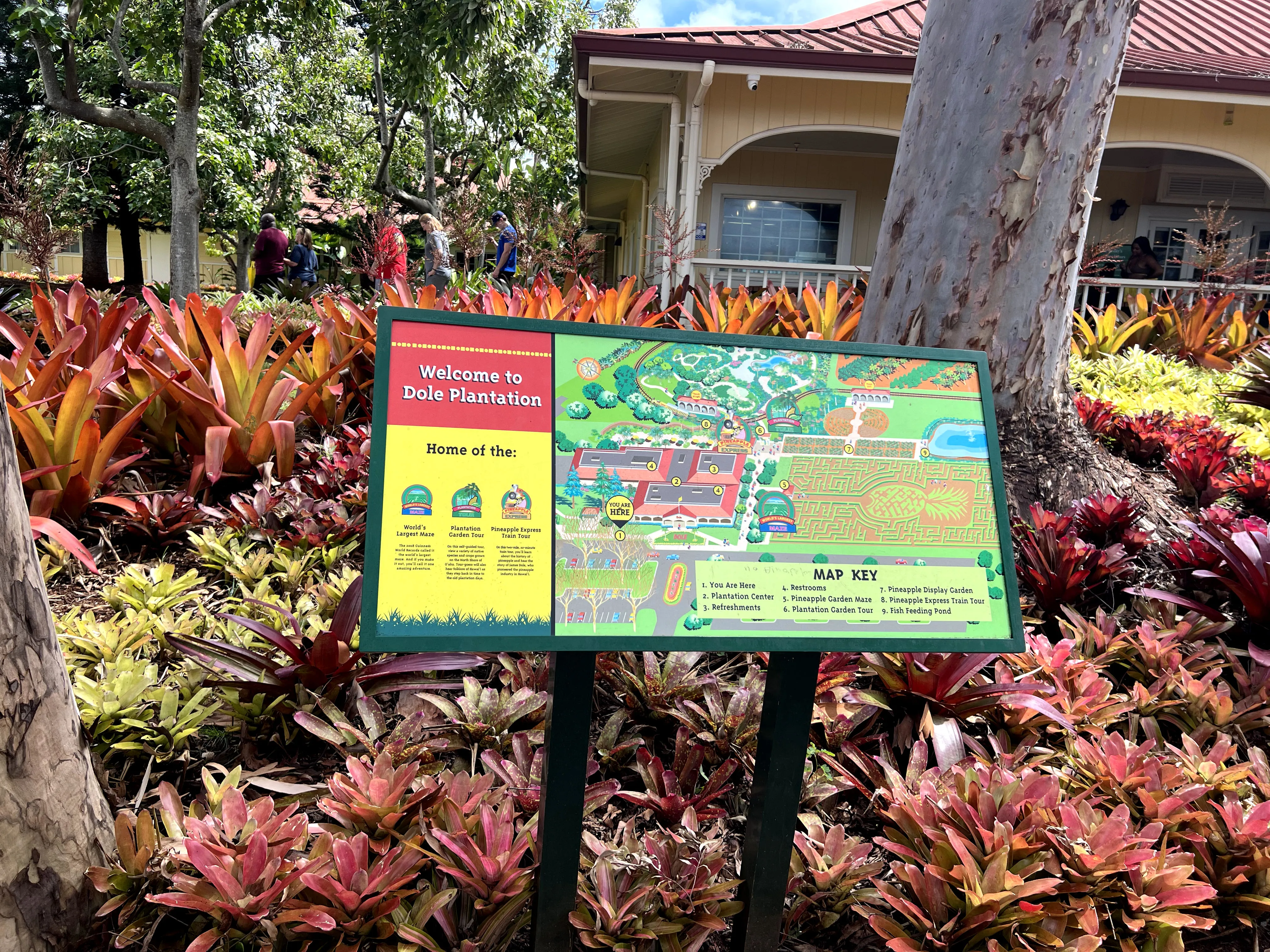 Map of Dole Plantation in Hawaii. 