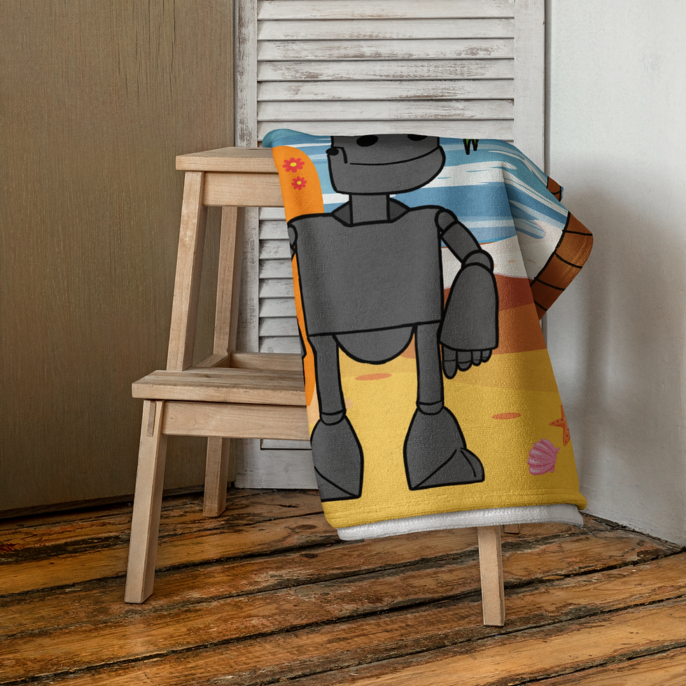 Thumbnail: TinMan's Beach Day - Cute and Fun Beach Towel