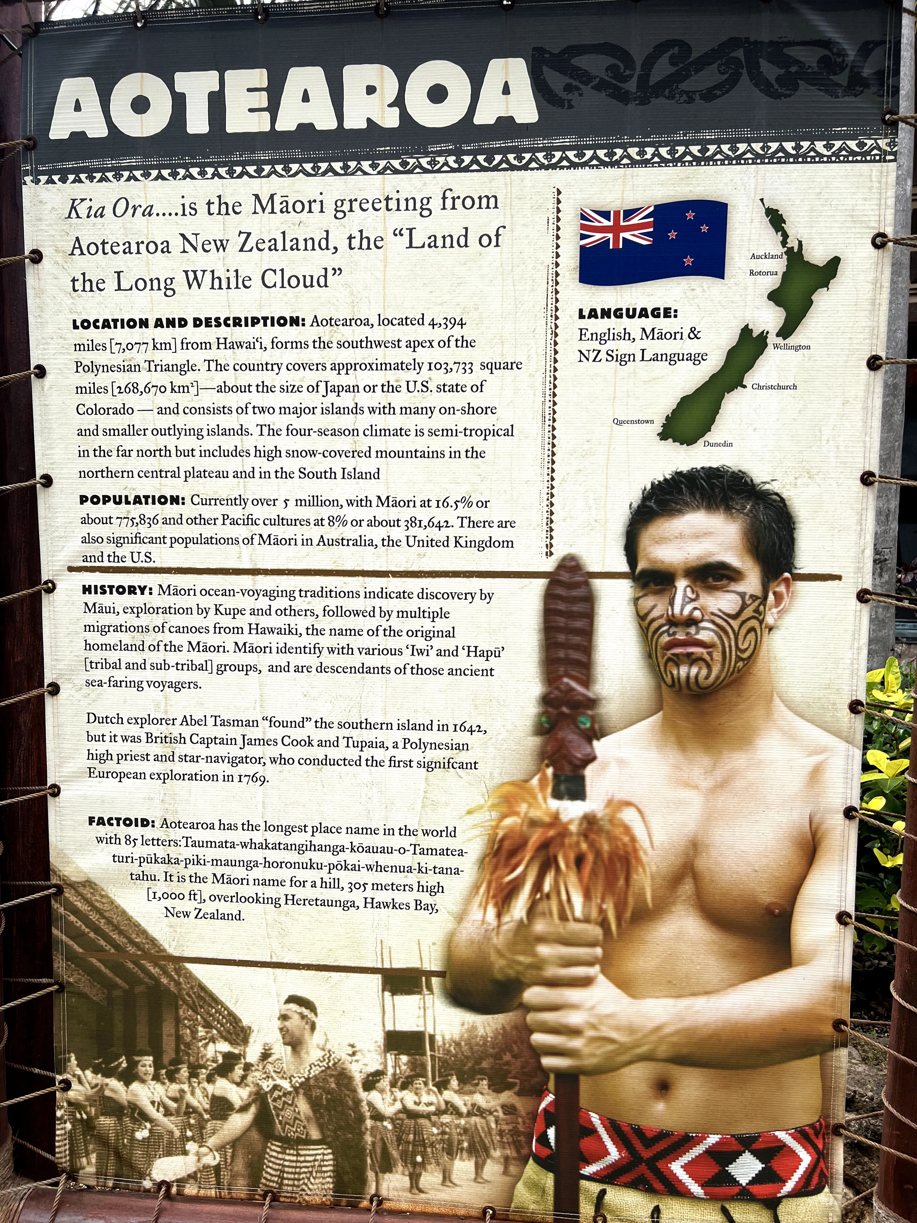 History cultures at Polynesian Cultural Center in Hawaii.