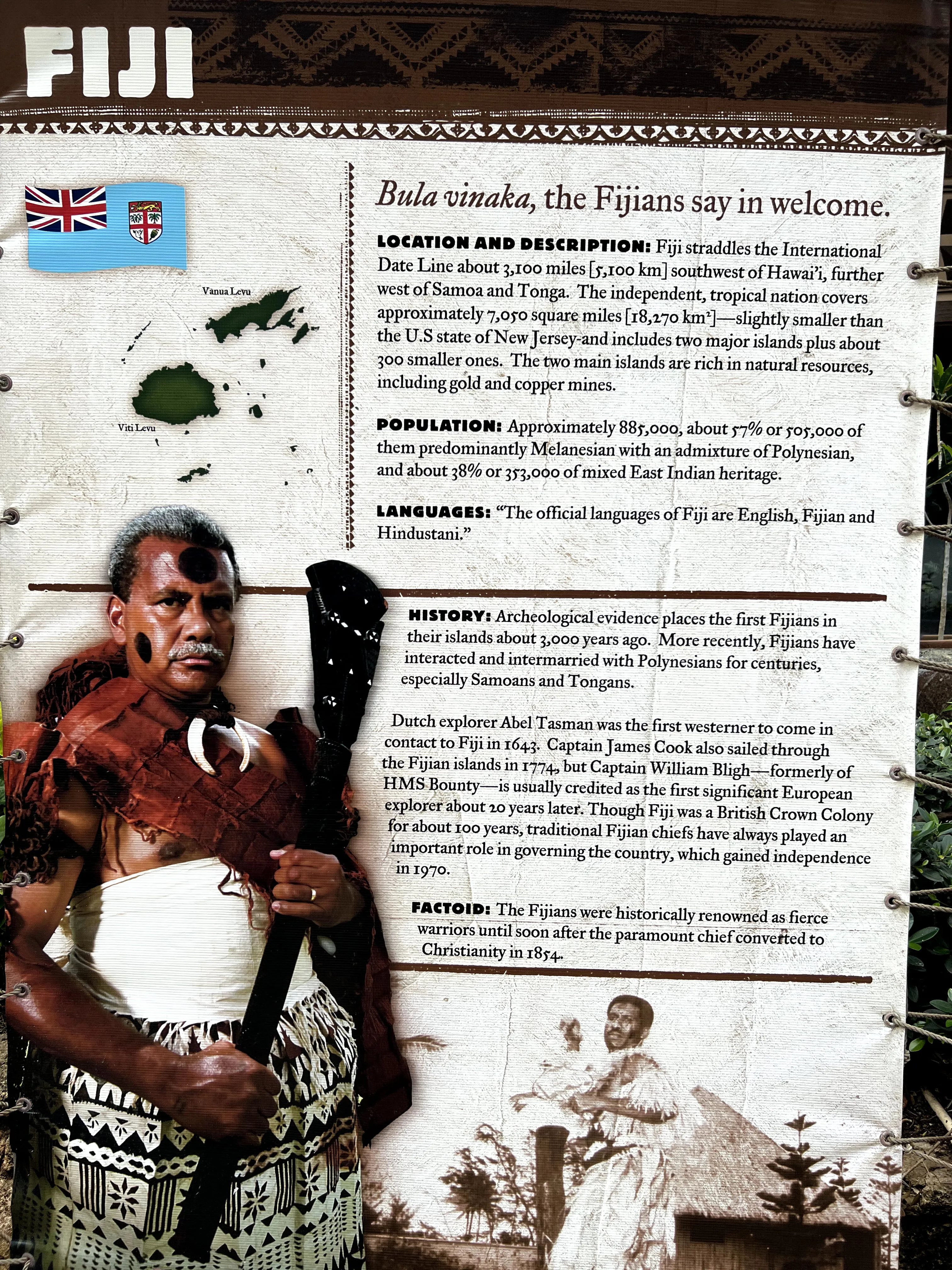 History cultures at Polynesian Cultural Center in Hawaii.