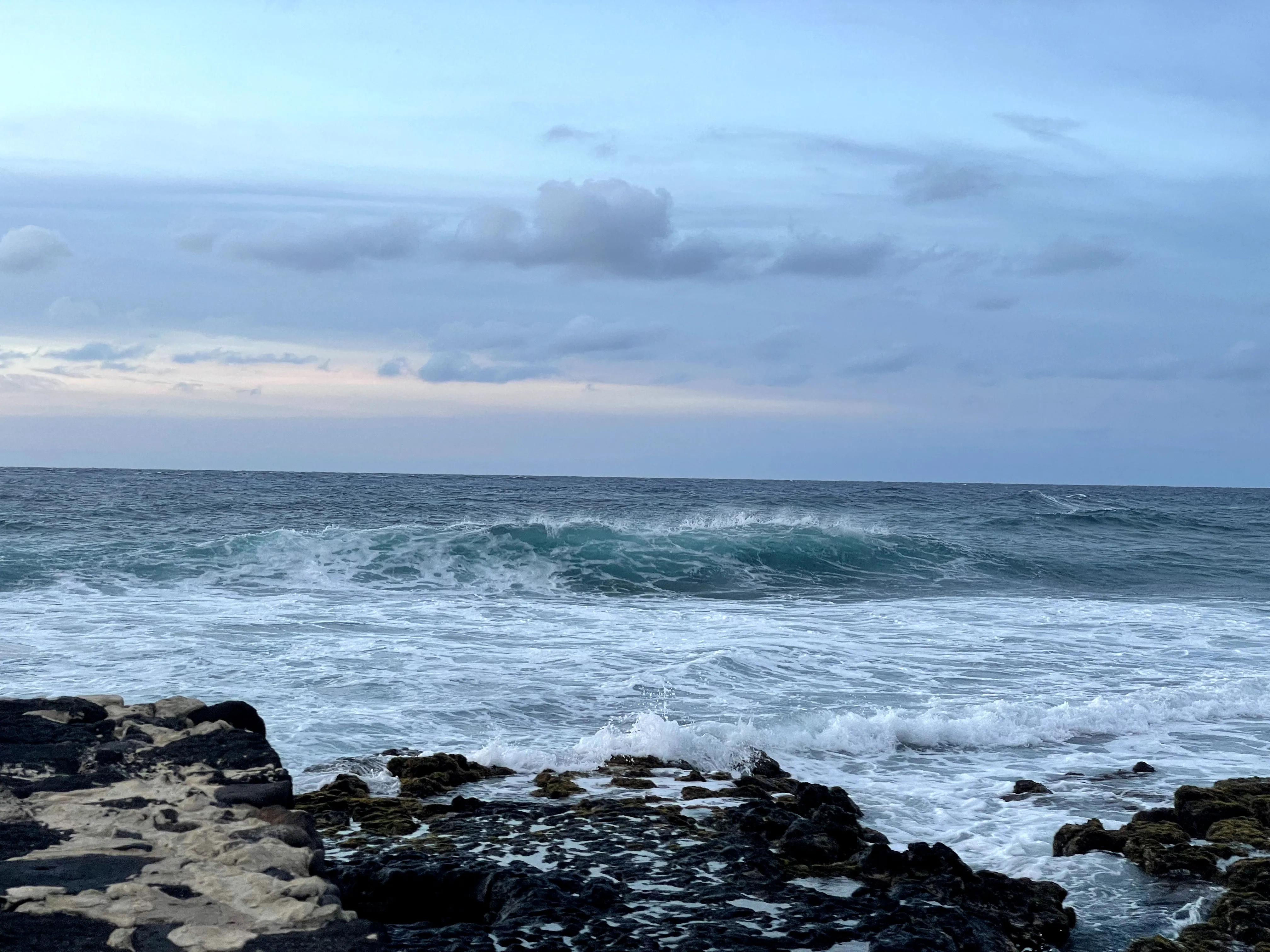 Crashing waves in Hawaii. 