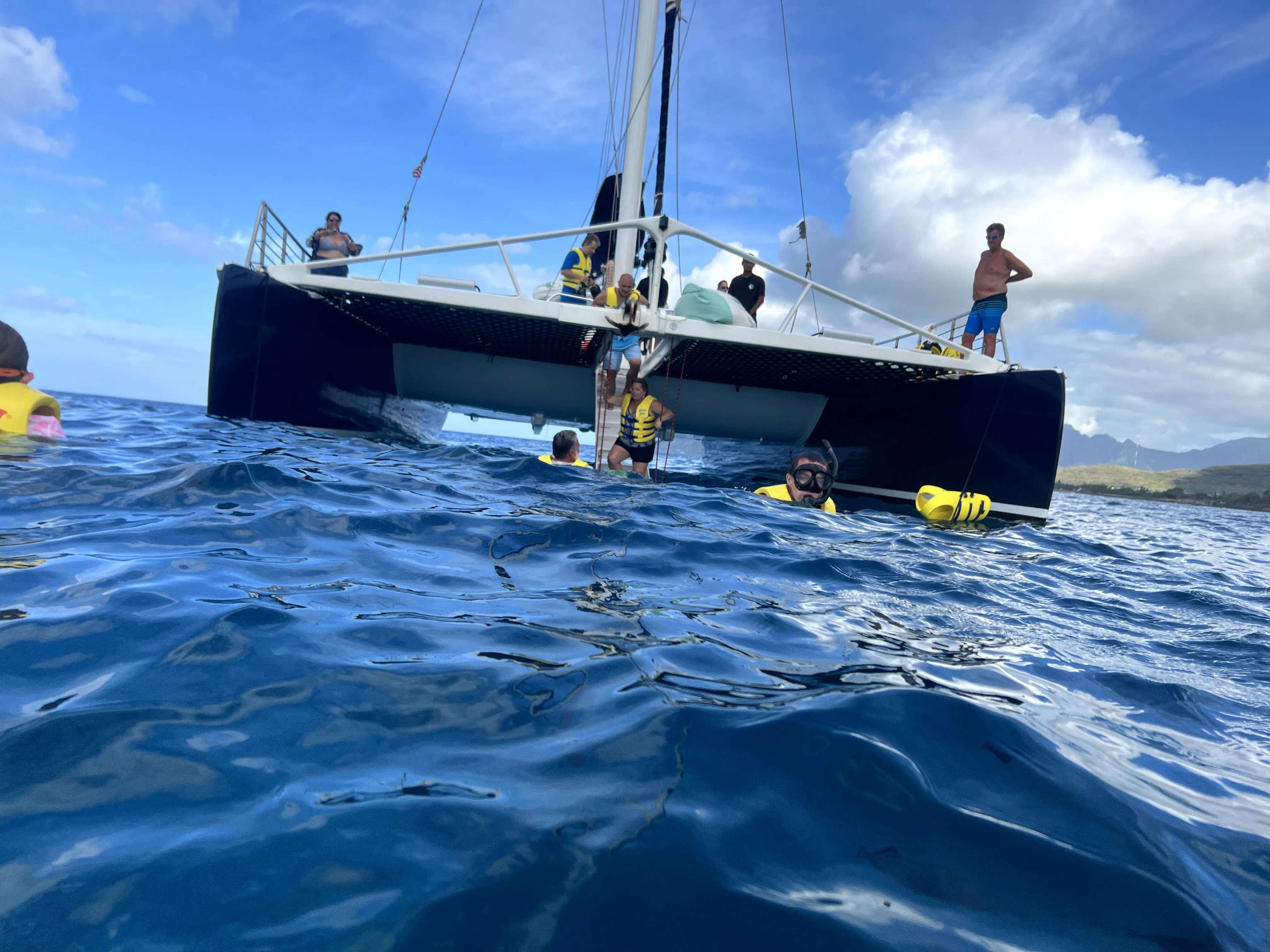 In the water snorkeling in Hawaii, Ko Olina Ocean Adventures.