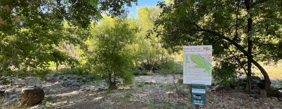 Hiking path down to Verde river at rv park. 