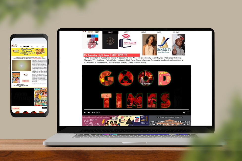 Good Times Tribute Special PAY-PER-VIEW Website for special live broadcast event goodtimesppv.com