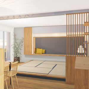 Icône de remplacement d'image pour rénovation Japandi style.
