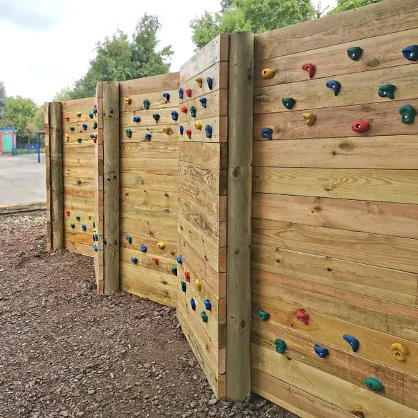 Thumbnail: Wooden Traverse Wall - Zig Zag