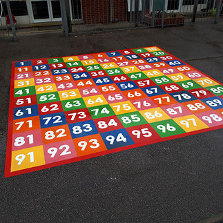 Colourful thermoplastic number grid