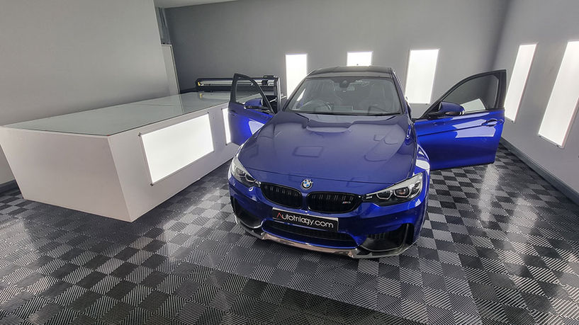 Inside our professional car detailing bays