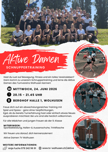 Aktive Damen: Schnuppertraining