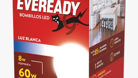 LAMPARA LED EVEREADY EV8A800B-A 8W LUZ BLANCA