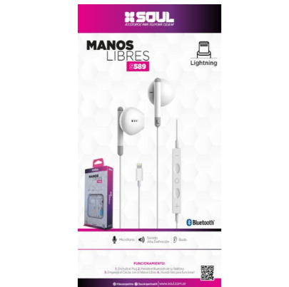 Miniatura: AURICULAR SOUL MLS-S589IBL LIGHTNING