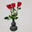 Thumbnail: Eternal Beauty: Three Roses in a Vase