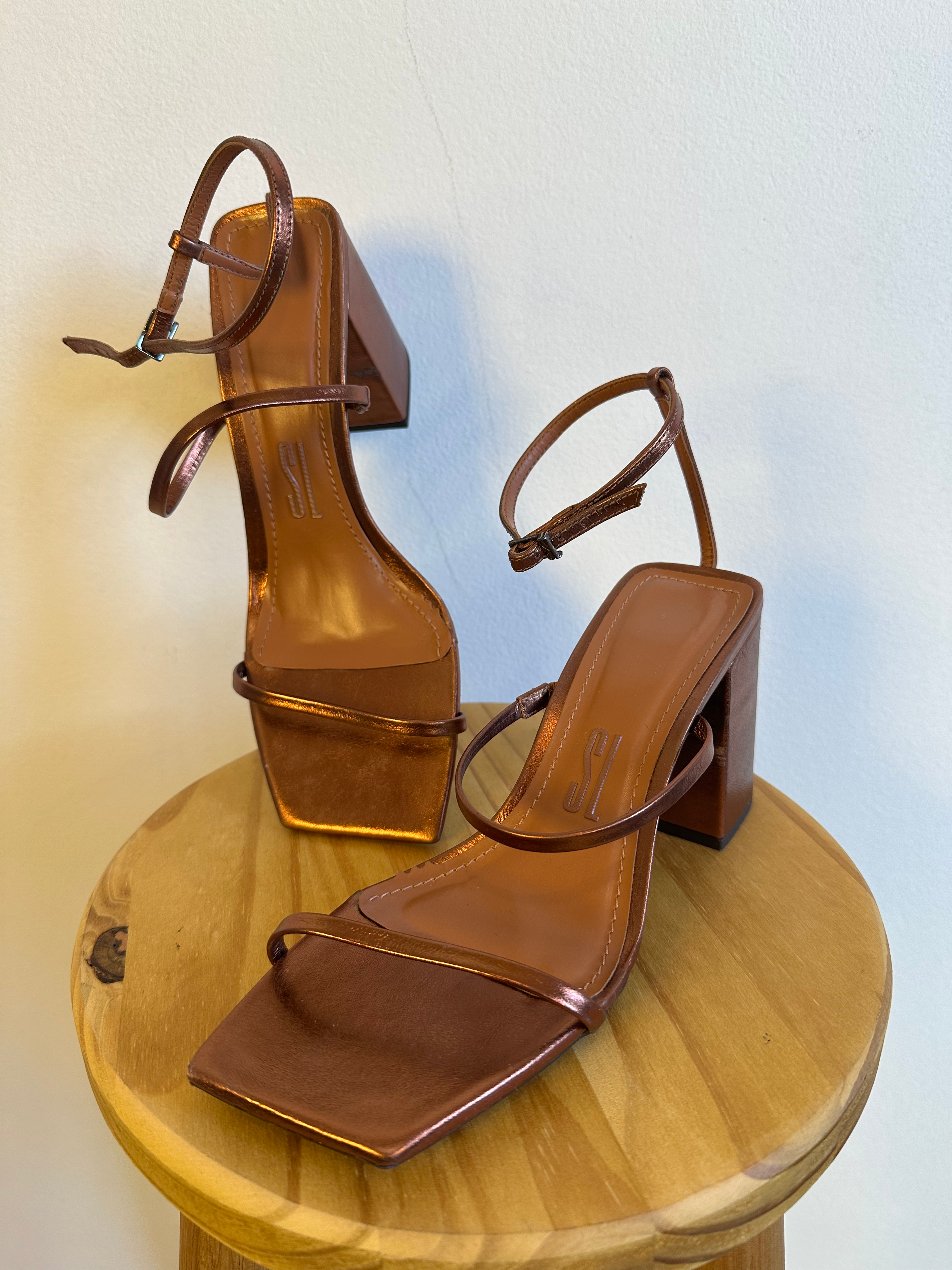 Sandália Bloco Bronze