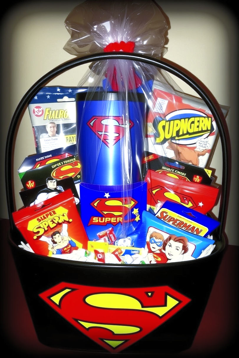 Thumbnail: Batman or Superman Customizable Basket
