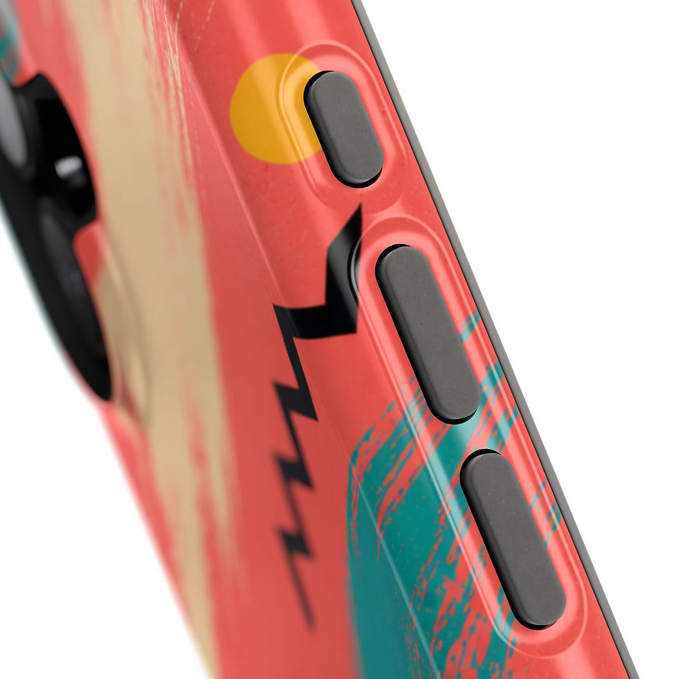 Miniaturbild: Coral Motion 80s Surf Phone Case Side Button Detail