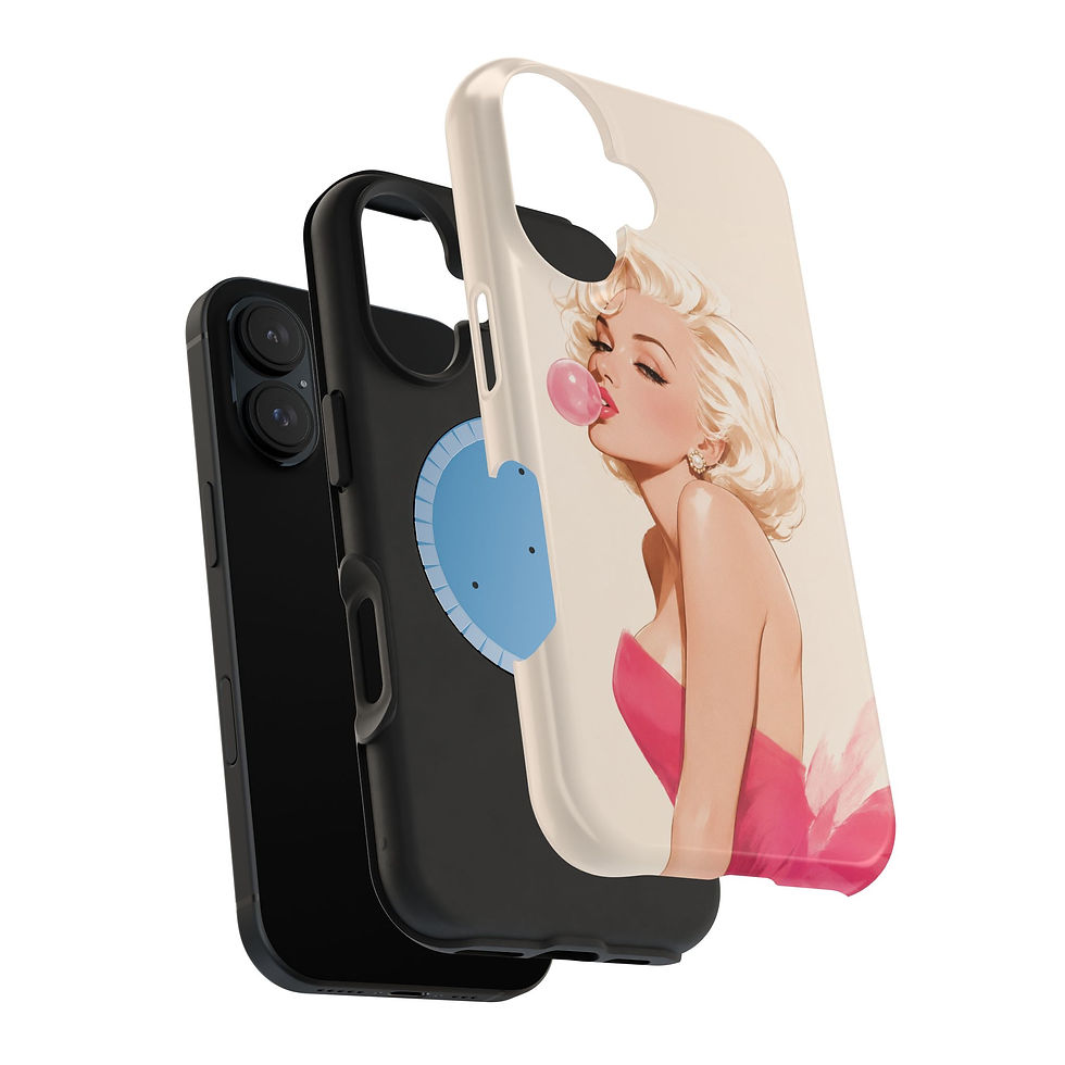 Μικρογραφία: Pink Blondie Glossy Magnetic Phone Case with MagSafe