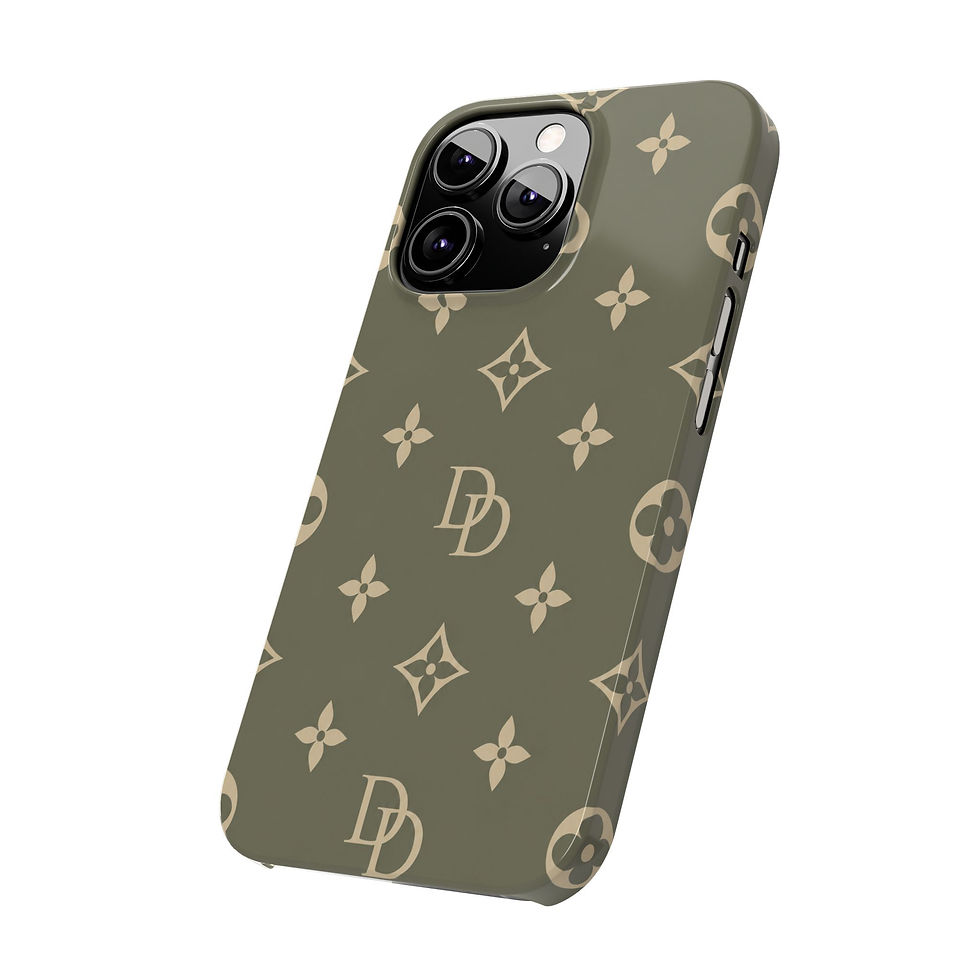 Miniatura: Vert de Provence Luxury Monogram Slim iPhone Case – Angled Back View