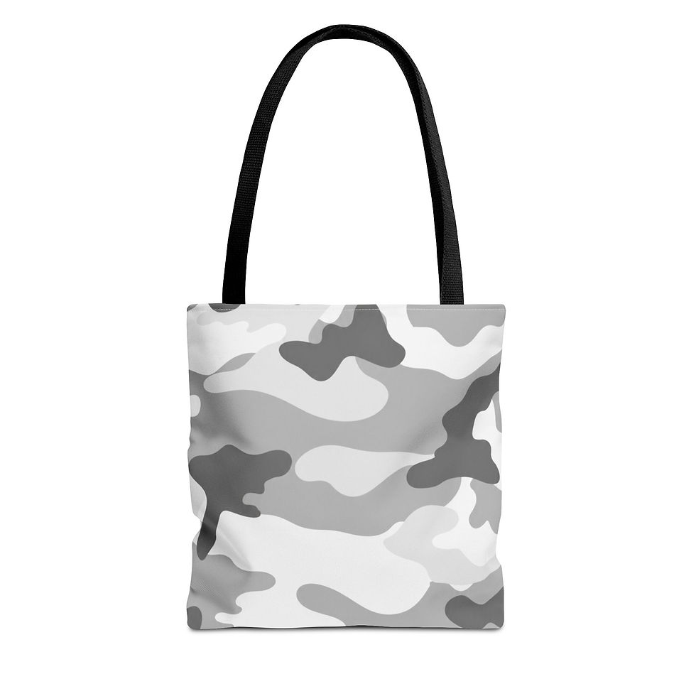 Миниатюра: Arctic White Camo Tote Bag – Front Product View