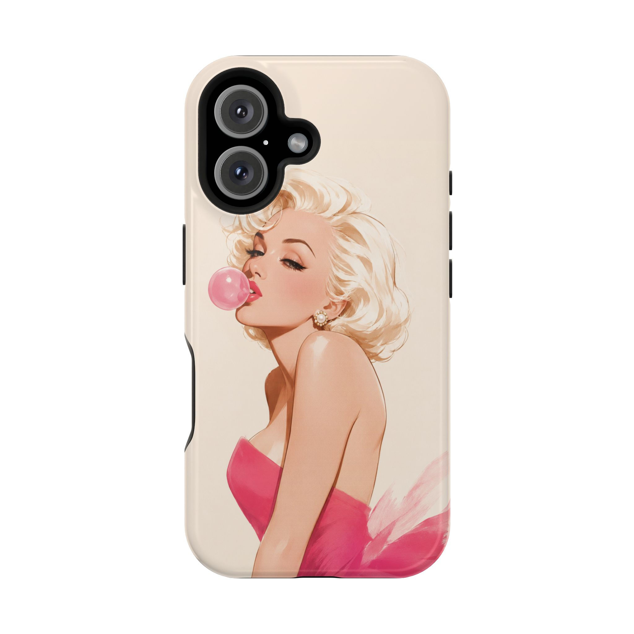 Pink Blondie Glossy Magnetic Phone Case Front Picture