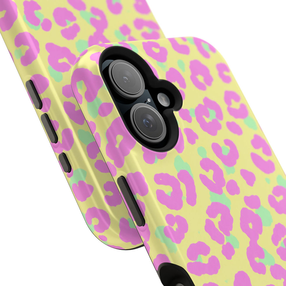 Minijatura: Pink Pastel Glossy Phone Case Angled Camera Detail