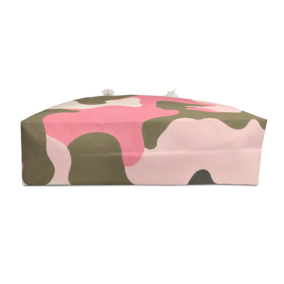 Indexkép: Pink Khaki Camo Weekender Bag – T-Bottom Detail