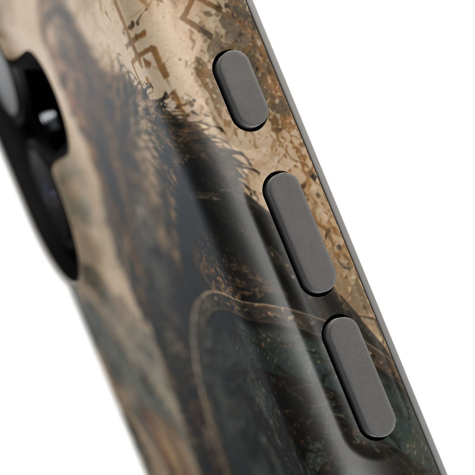Thumbnail: Viking Warrior Northern Storm Phone Case Camera and Side Detail