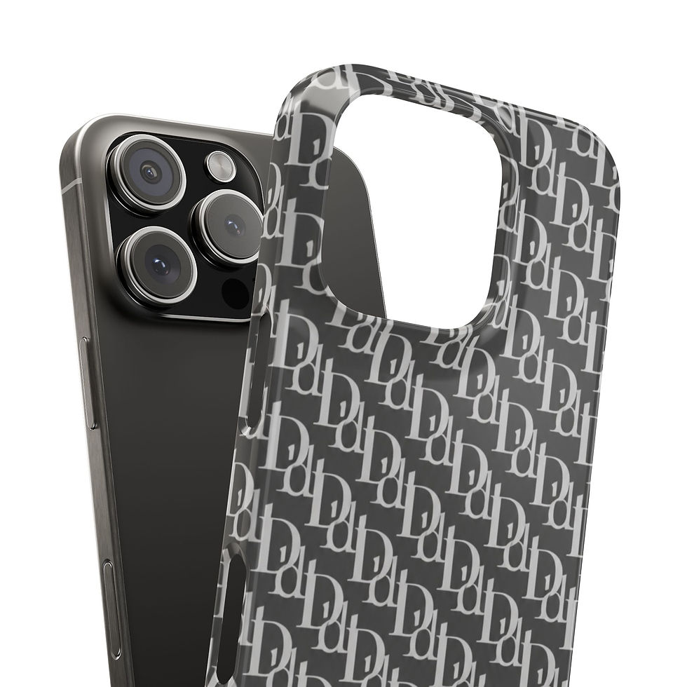Миниатюра: Danwell Signature Luxury Monogram Slim iPhone Case – Camera Cutout Detail