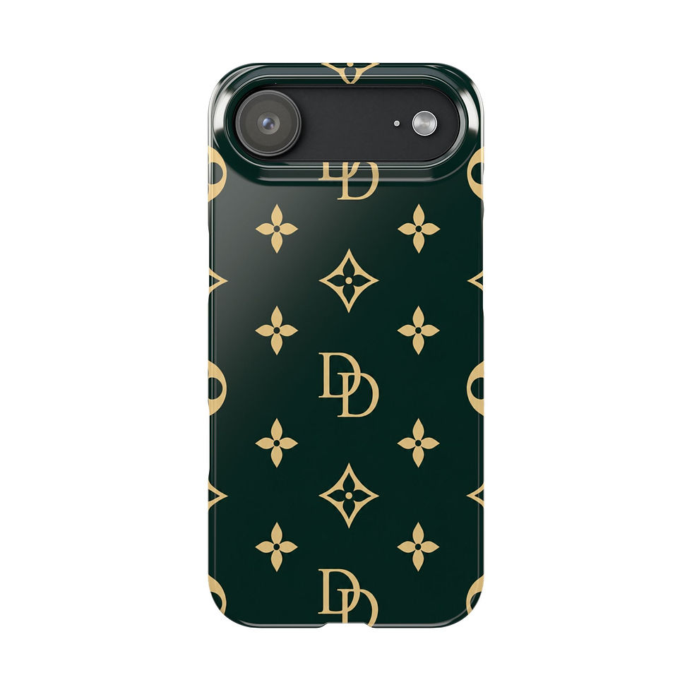 Emeraude Royale Luxury Monogram Slim iPhone Case – Front Picture