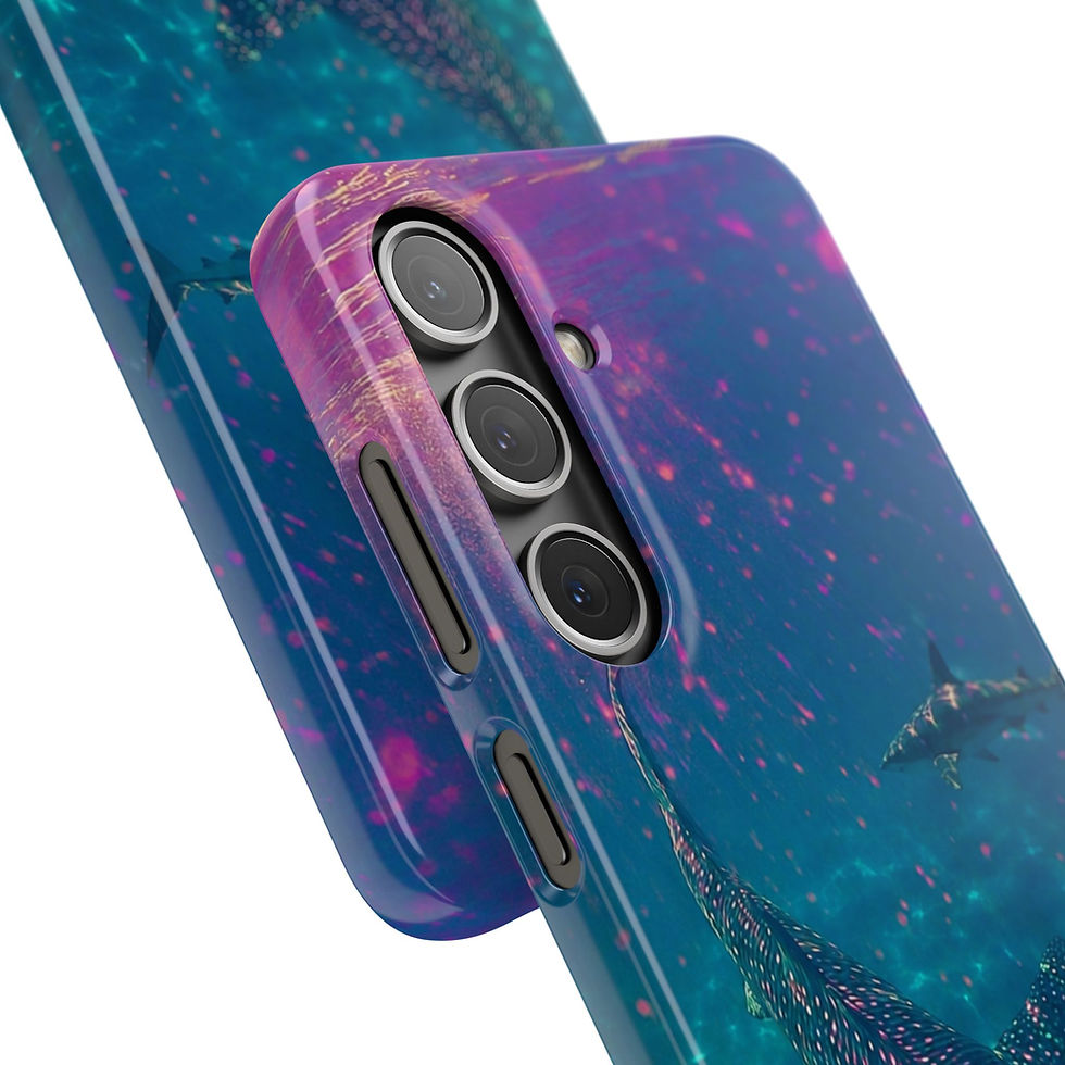 Μικρογραφία: Aquatic Dream Whale Shark Slim iPhone Case – Triple Camera iPhone Pro Front Detail