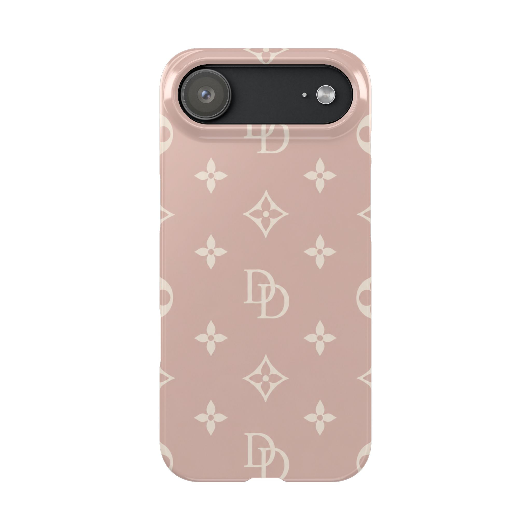 Rosé de Monaco Luxury Monogram Slim iPhone Case – Front Picture
