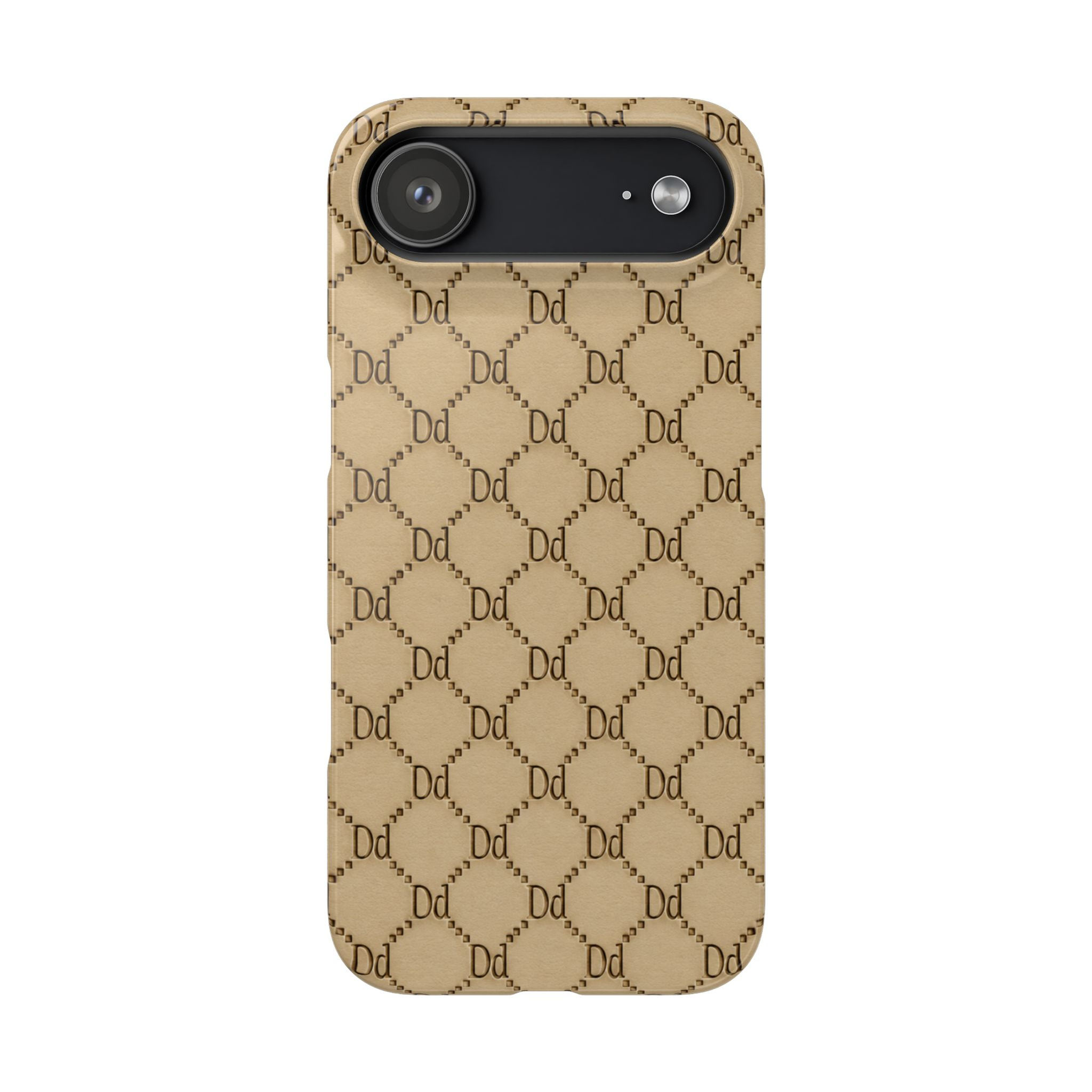 Royal Champagne Dd Luxury Monogram Slim iPhone Case – Front Picture