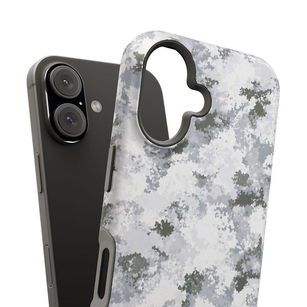 Thumbnail: German KSK Schneetarn Arctic Winter Magnetic Phone Case angled back view