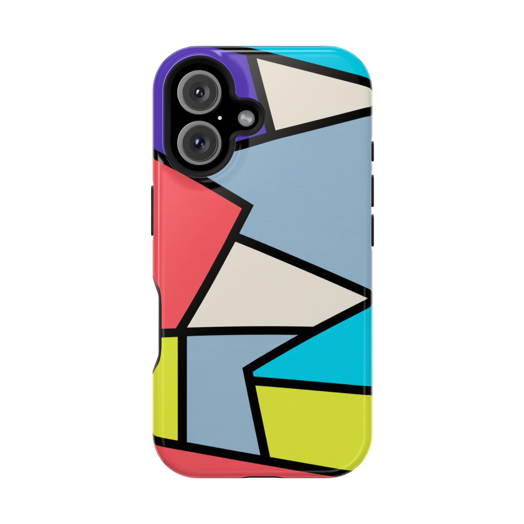 Neon Mosaic Retro Surf Glossy Magnetic Phone Case Front Picture