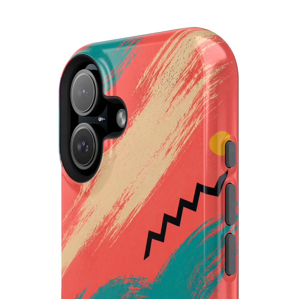 Miniaturbild: Coral Motion 80s Surf Phone Case Camera and Side Detail