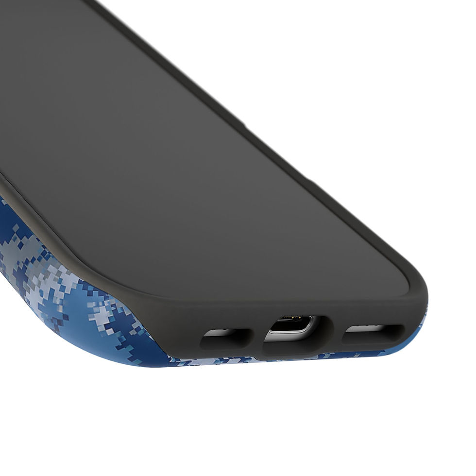 Miniatyrbild: Chinese Type 07 Oceanic Digital Camo Magnetic iPhone Case – Interior and Back View