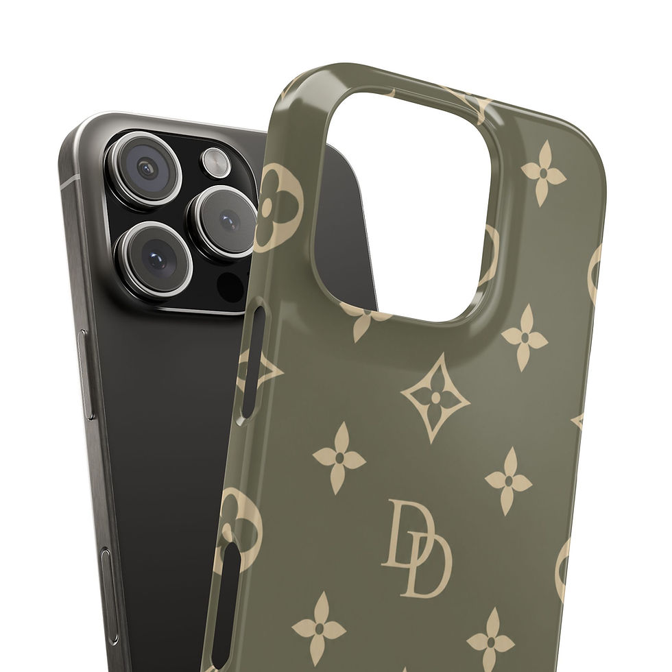 Miniatyrbild: Vert de Provence Luxury Monogram Slim iPhone Case – Camera Cutout Detail