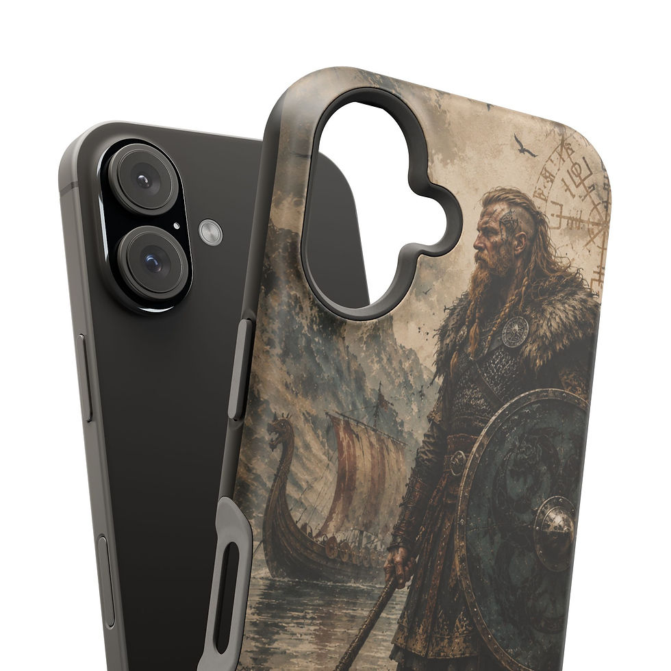 Thumbnail: Viking Warrior Northern Storm Phone Case Side Button Detail