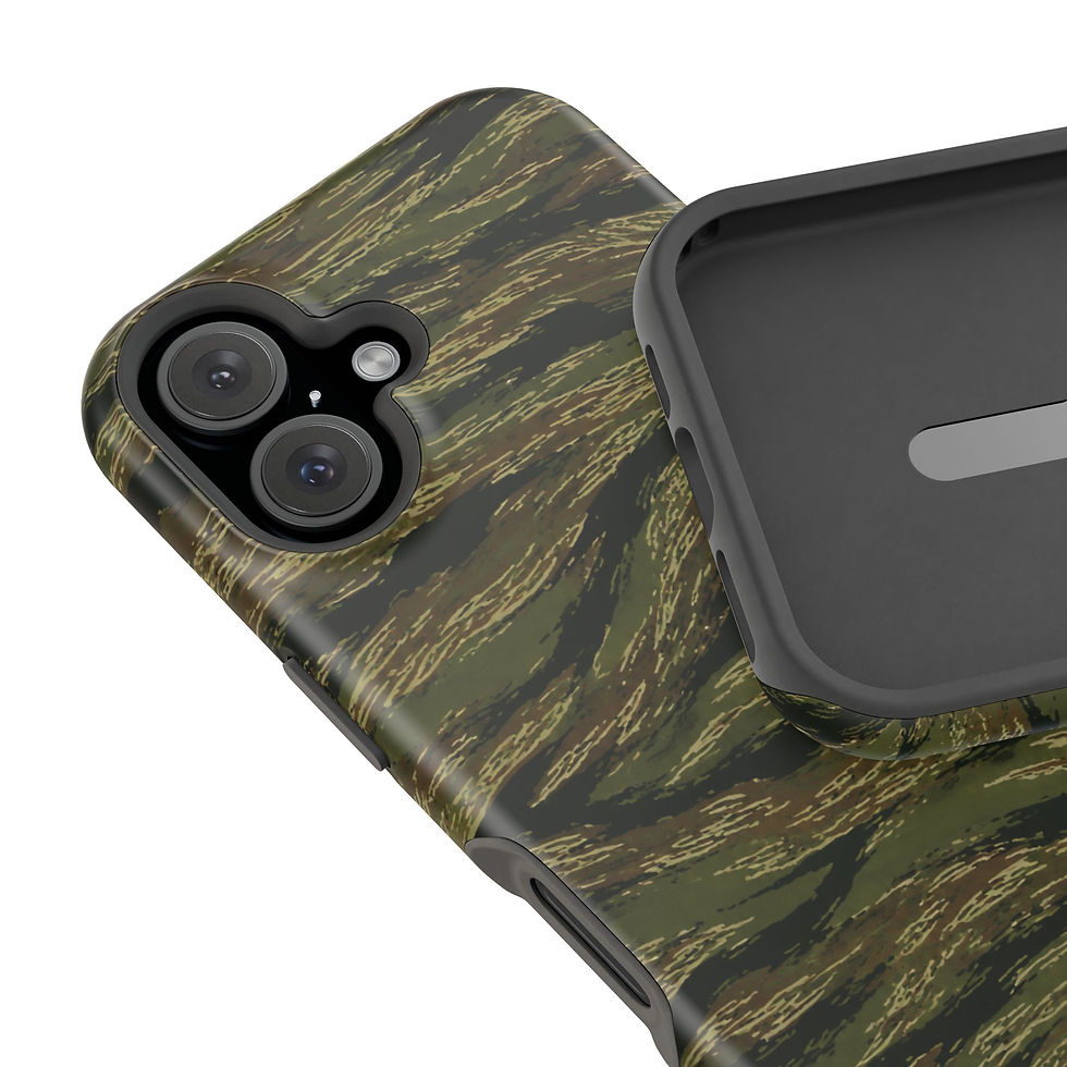 Thumbnail: Greek Lizard 1970s Camo Phone Case Camera Detail