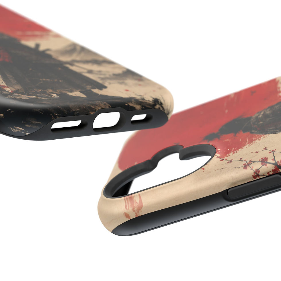 Thumbnail: Samurai Rising Sun Phone Case Angled Camera Detail